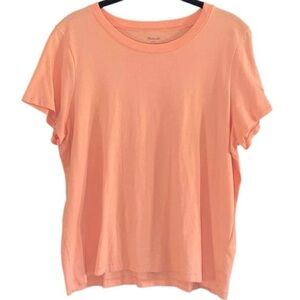 Madewell Women’s Cotton Tshirt Size Large Peachy Orange